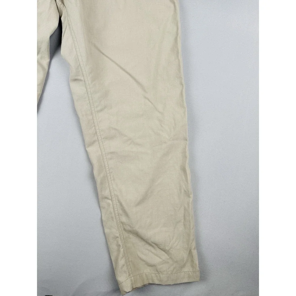 Vintage 90s The North Face Canvas Hiking Pants Beige Elastic Waist Men's XL